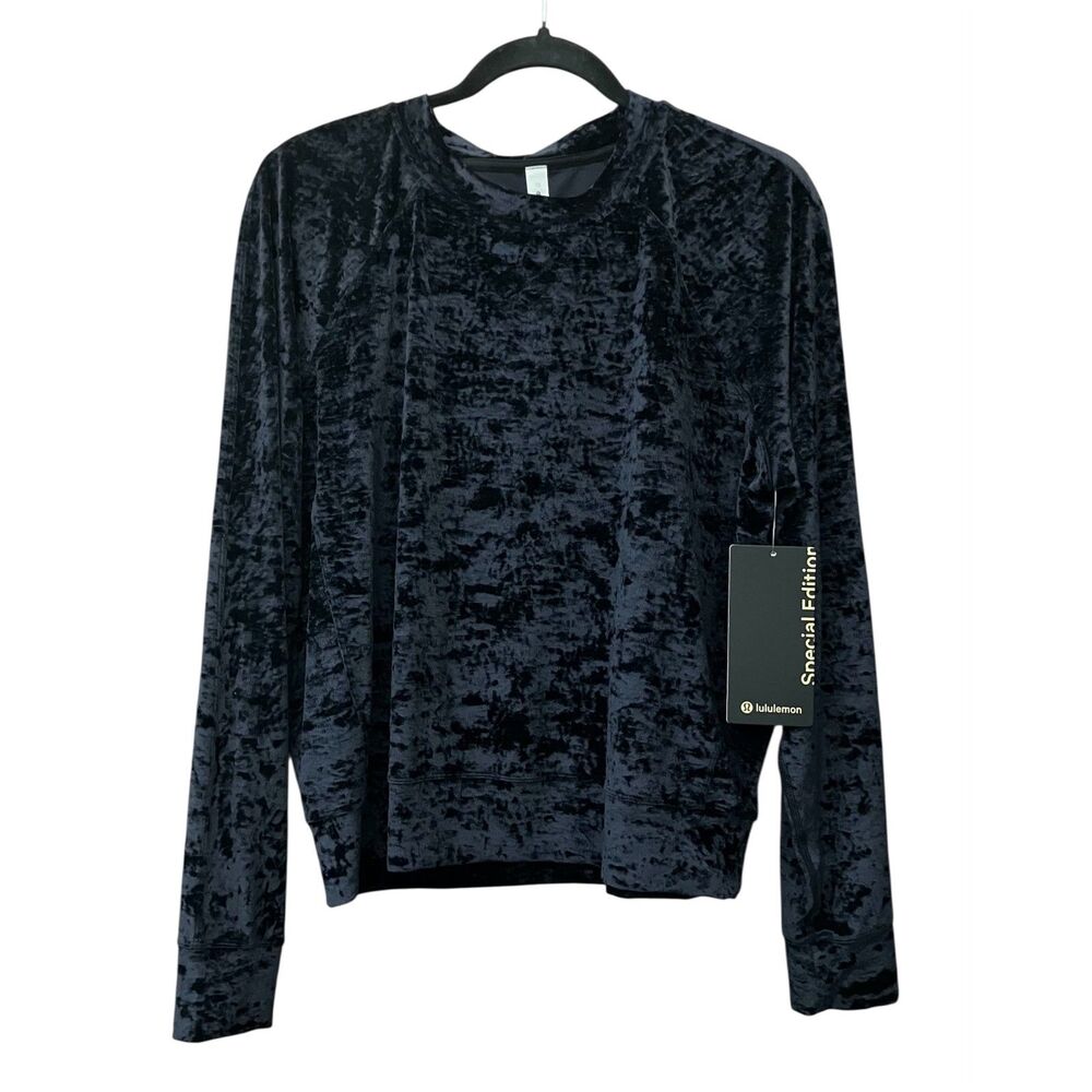 NWT Lululemon warm down crushed velvet crewneck top